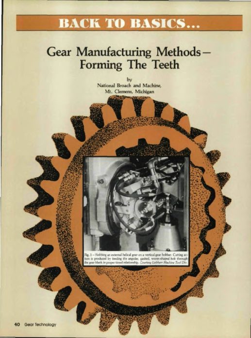 Gear manufacturing: Back to basics